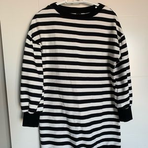 Stripes Black and White Sweater Dress